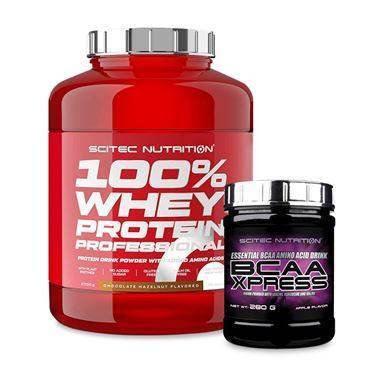 Scitec 100% Whey Protein Professional (2350 gr) + Scitec BCAA Xpress (280 gr)