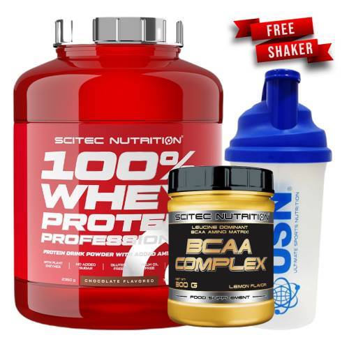 Scitec Nutrition 100% Whey Protein Professional (2350 gr) + Scitec Nutrition BCAA Complex (300 gr)