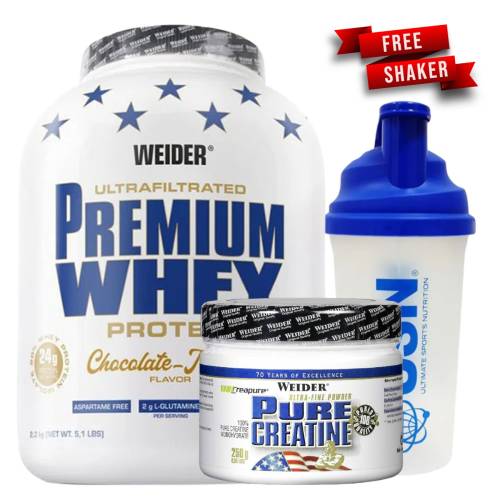 Weider Nutrition Premium Whey Protein (2300 gr) + Weider Nutrition Pure Creatine (250 gr)